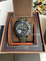 Breitling Avenger Hurricane Chronograph Black Dial Green Nylon Bracelet 45mm Watch